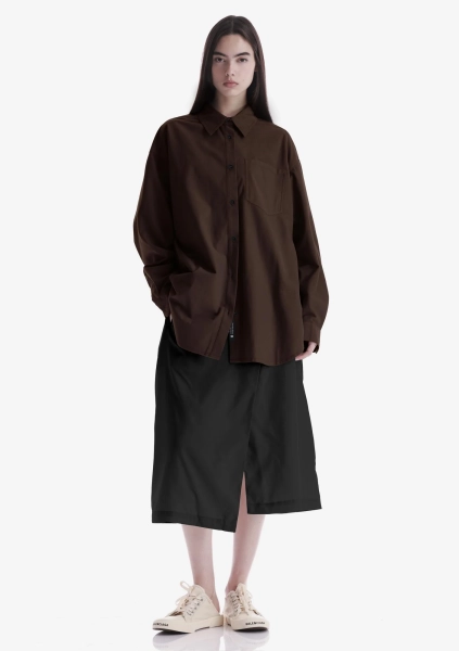 Рубашка из экозамши KRAKATAU, цвет: Кофейный, Nw83-89 купить онлайн