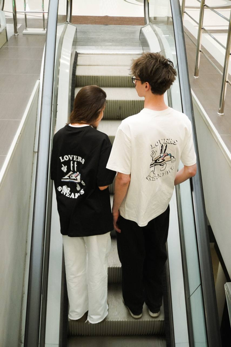 Футболка SHVETSOV STORE x LOVERS shvetsov store, цвет: бело-черный,  купить онлайн