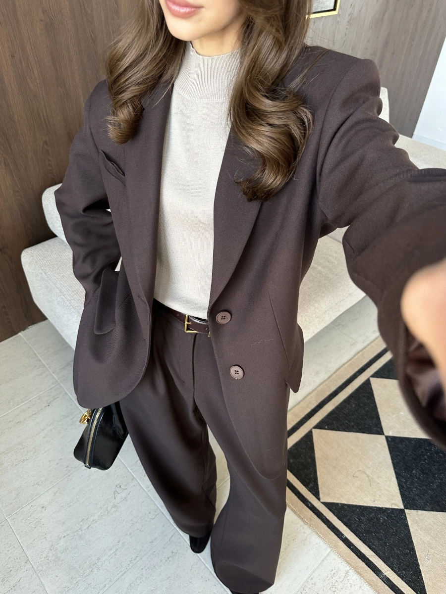 Жакет из вискозы однобортный VLVT, цвет: коричневый, 00-00005353 купить онлайн