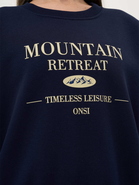 Свитшот с начесом ONSI, цвет: синий,  купить онлайн