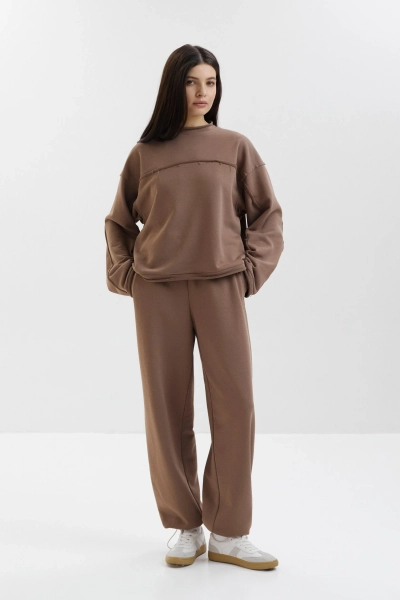 Свитшот с вывернутыми швами marte, цвет: коричневый,  купить онлайн