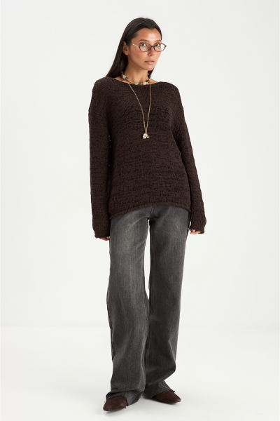 Джемпер-сетка MIA AIM, цвет: коричневый, MIA618 купить онлайн