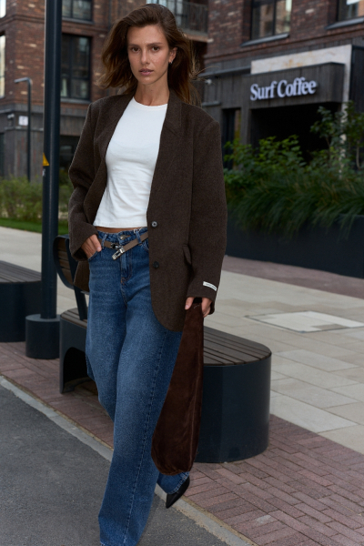 Джинсы прямые с завышенной посадкой Ricoco, цвет: синий, 3066/6 купить онлайн Джинсы прямые с завышенной посадкой Ricoco, цвет: синий, 3066/6 купить онлайн