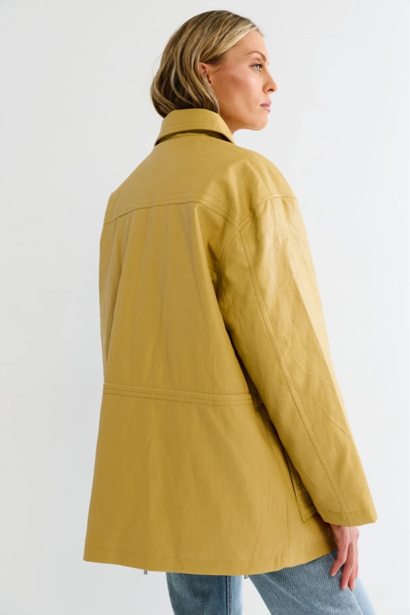 Утепленная парка из экокожи Erist store, цвет: Желтый, НФ-00003166 купить онлайн