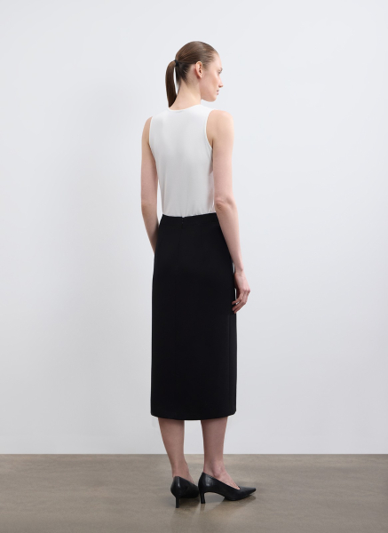 Юбка миди с разрезом ALL WE NEED, цвет: Черный,  купить онлайн