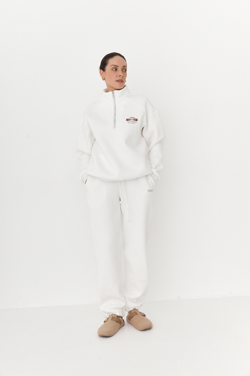 Брюки утепленные на кулиске Ricoco, цвет: белый, 5050/2 купить онлайн