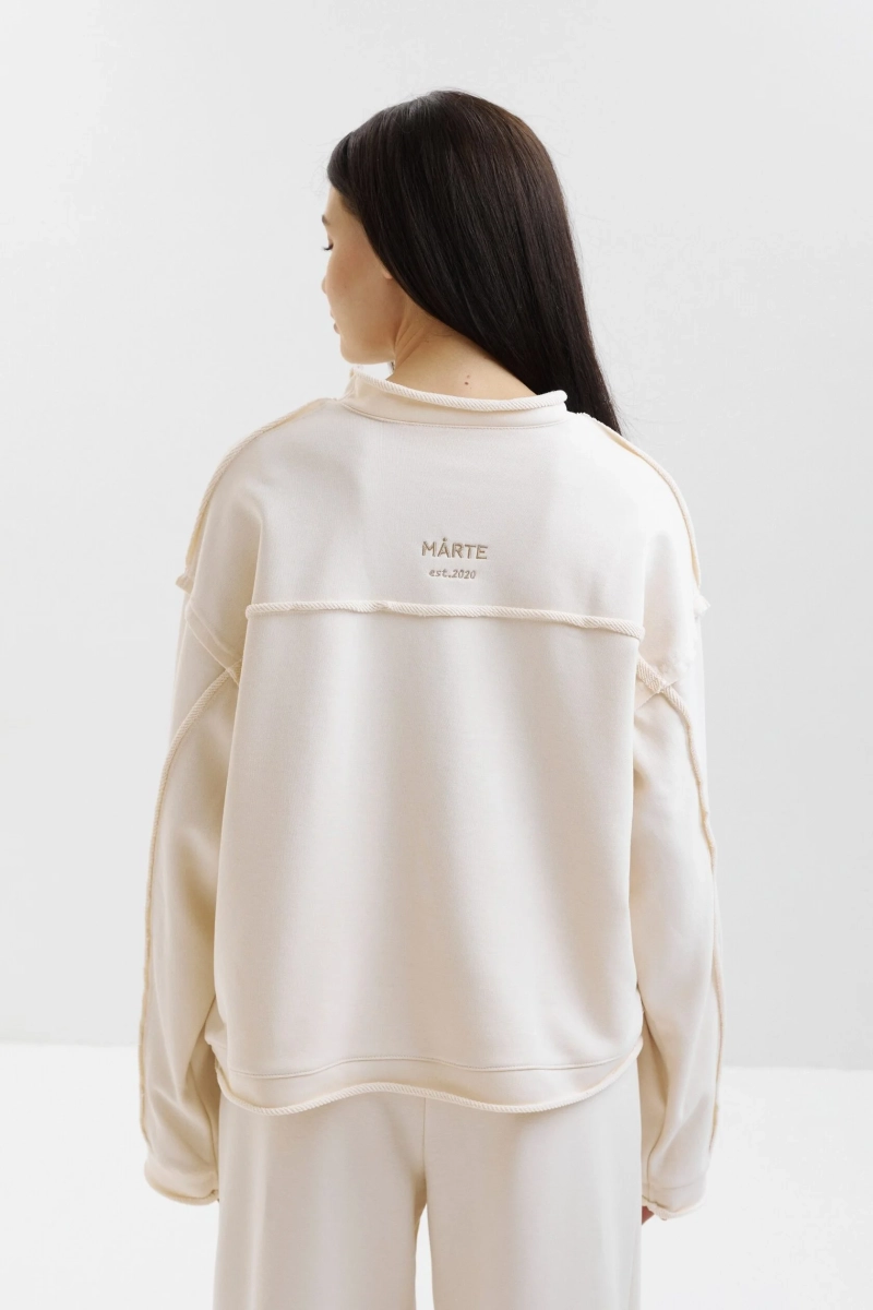 Свитшот с вывернутыми швами marte, цвет: оранжевый,  купить онлайн