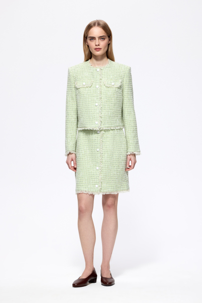 Юбка из твида DREAMS BY ALENA AKHMADULLINA, цвет: зеленый, 126102100204446/107000 купить онлайн