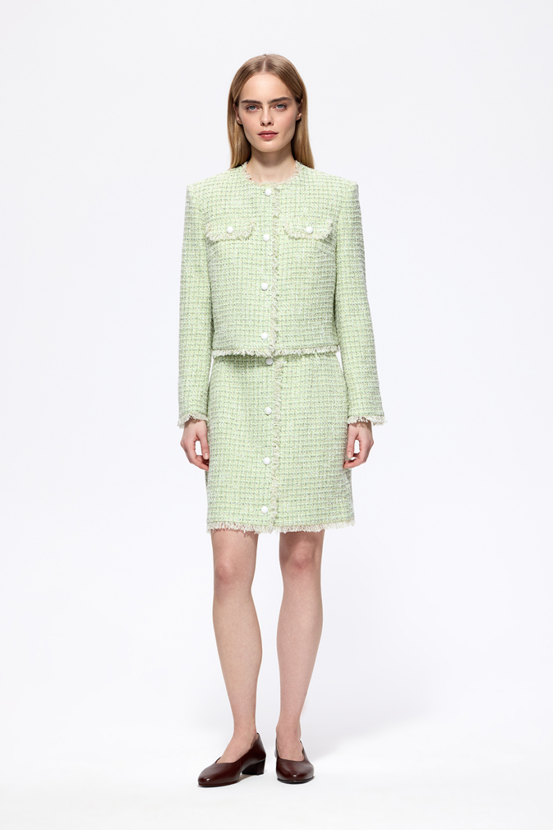 Юбка из твида DREAMS BY ALENA AKHMADULLINA, цвет: зеленый, 126102100204446/107000 купить онлайн