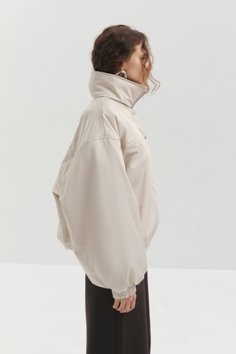 Бомбер укороченный marte, цвет: бежевый,  купить онлайн