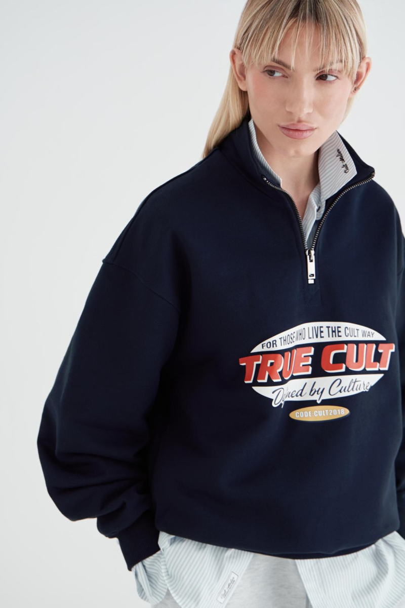 Анорак с принтом CULTBASE, цвет: синий,  купить онлайн