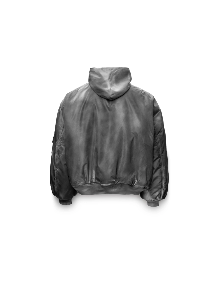 Бомбер с капюшоном ABC, цвет: серый, 00-283 купить онлайн