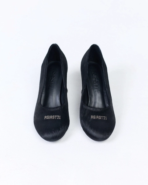 Туфли из меха лошади ASIA ST 71, цвет: Черный, Ast71.heel-fur-bl купить онлайн