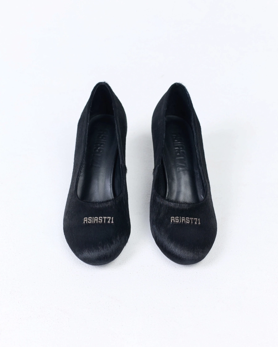 Туфли из меха лошади ASIA ST 71, цвет: Черный, Ast71.heel-fur-bl купить онлайн