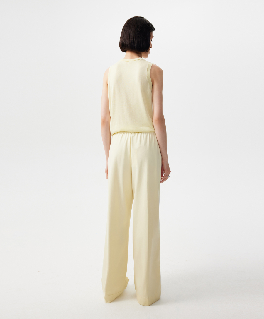 Брюки трикотажные средней посадки GLVR, цвет: Желтый, 126G24GAC5601 купить онлайн