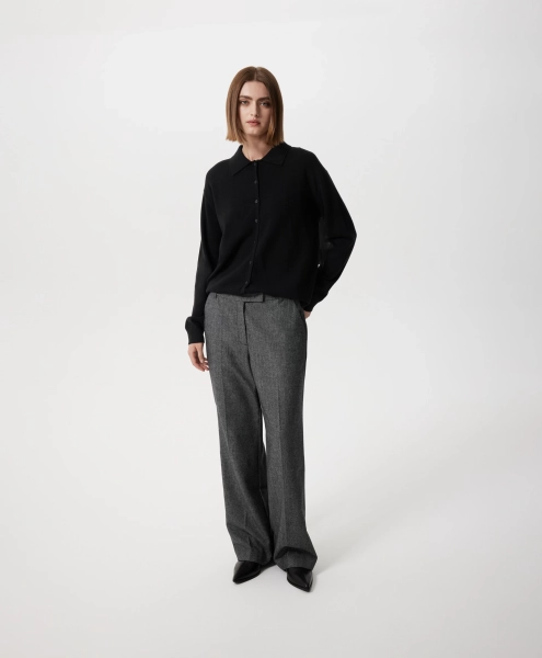 Рубашка вязаная GLVR, цвет: Черный, 225G31GAC3803 купить онлайн