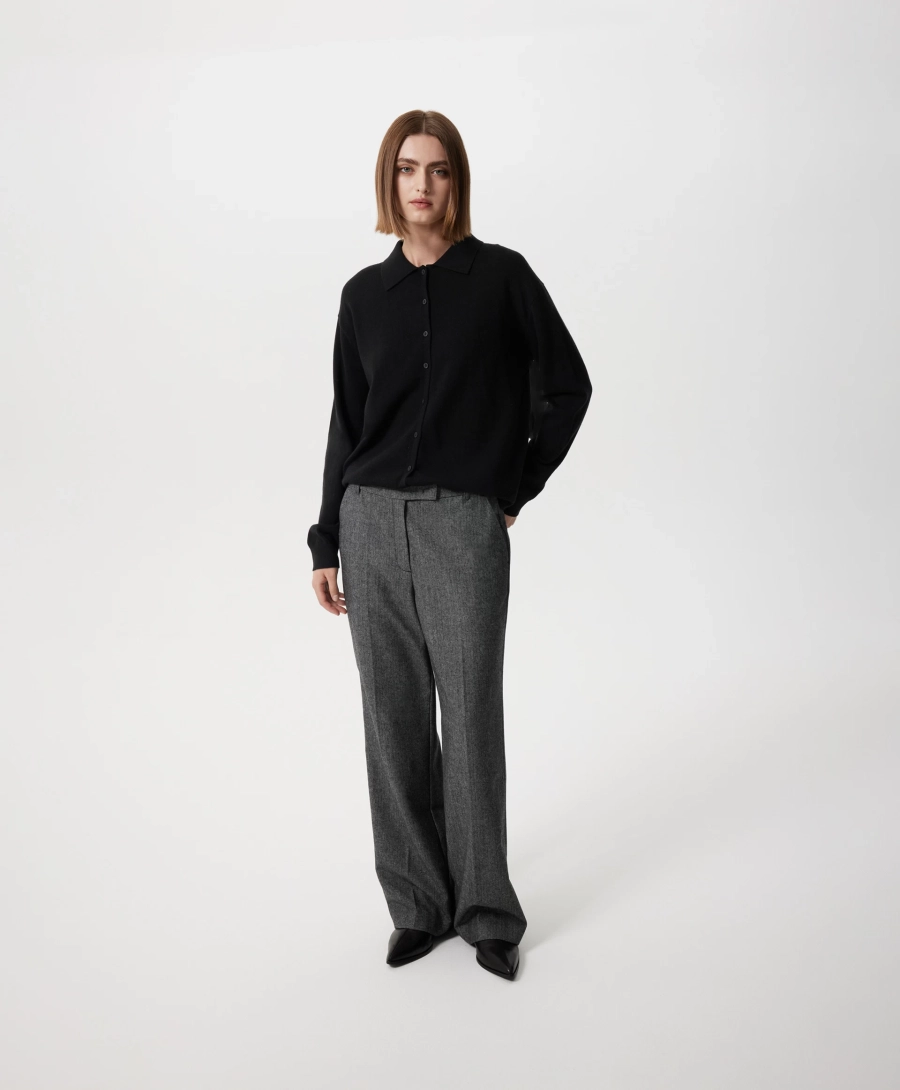 Рубашка вязаная GLVR, цвет: Черный, 225G31GAC3803 купить онлайн