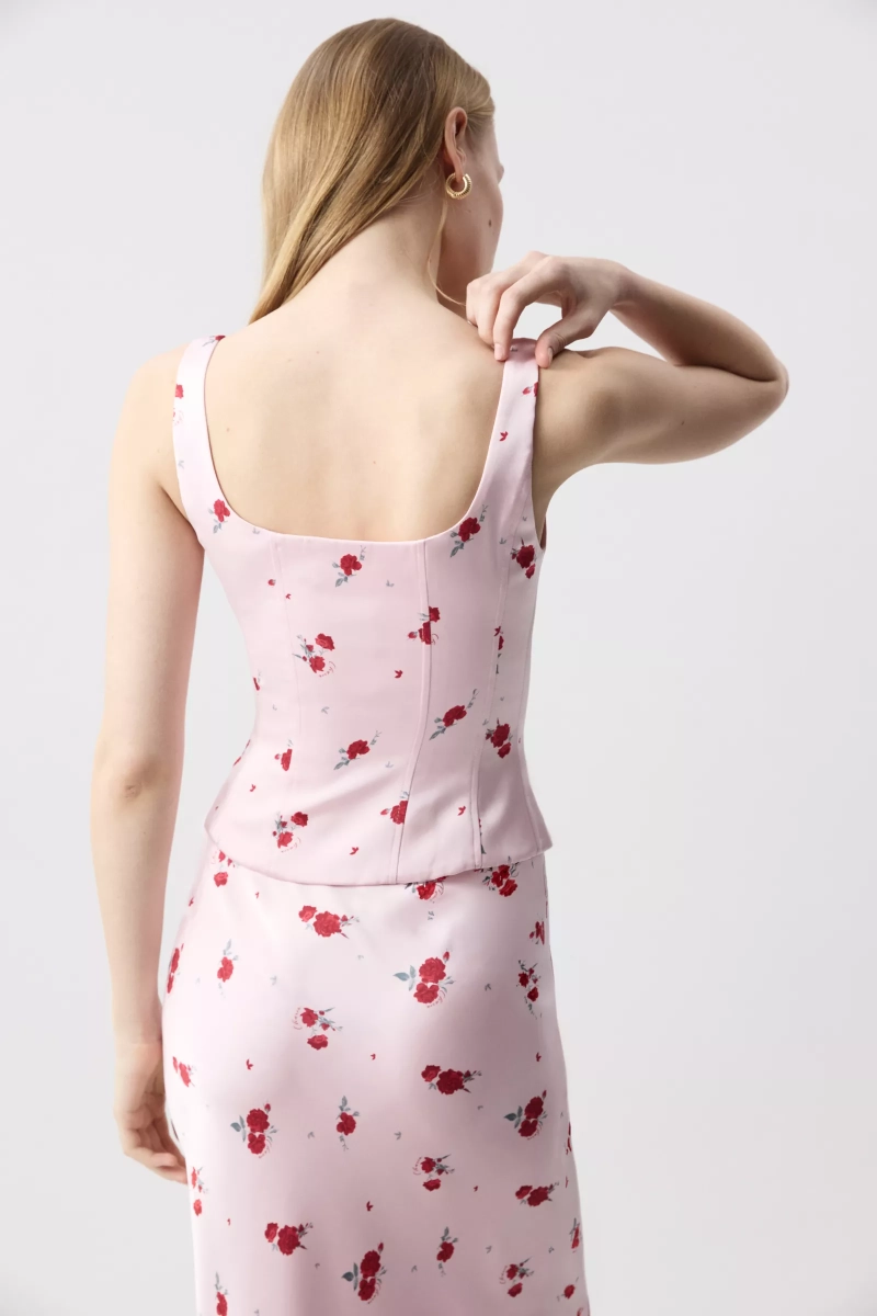 Топ корсетный Charmstore, цвет: цветы на светло-розовом, 114-56060-1003 купить онлайн