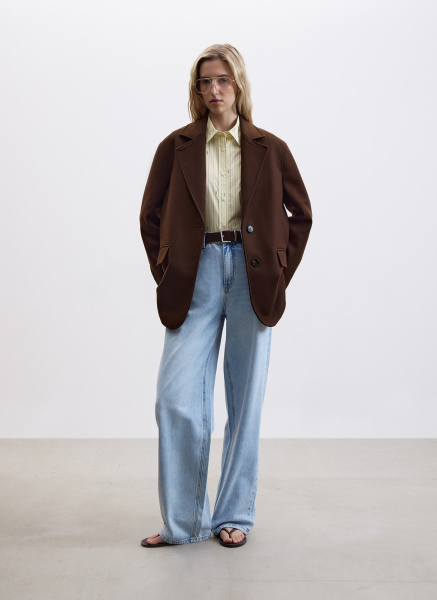 Полупальто объемного силуэта ALL WE NEED, цвет: коричневый, 2602W5173-19 купить онлайн