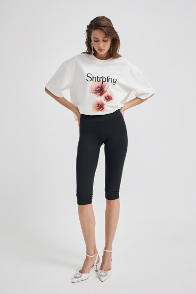 Капри Shtripling, цвет: Черный, SHPNT012BLK купить онлайн