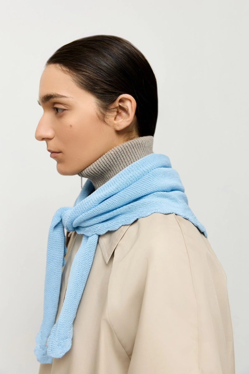 Косынка с фигурным краем AROUND, цвет: голубой 182_04CC07 купить онлайн