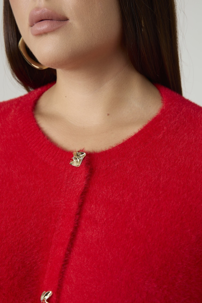 Кардиган вязаный на пуговицах "травка" 4forms, цвет: красный, 65490 купить онлайн Кардиган вязаный на пуговицах "травка" 4forms, цвет: красный, 65490 купить онлайн