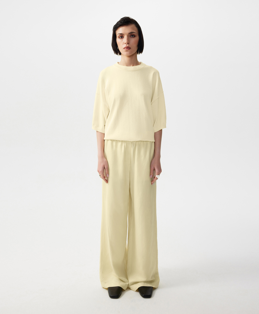 Брюки средней посадки GLVR, цвет: Желтый, 126G24GAC6327 купить онлайн