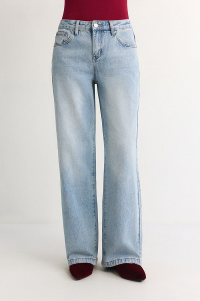 Джинсы из 100% хлопка с вышивкой TOPTOP, цвет: синий, TT.036.18372.620 купить онлайн