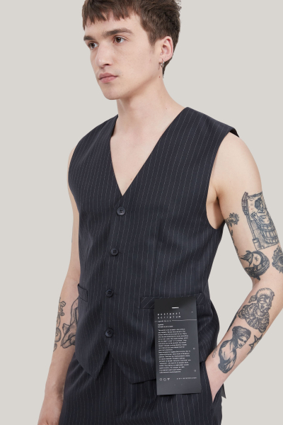 Костюмный жилет p.p.s., цвет: синий, P_0530.01.00 купить онлайн