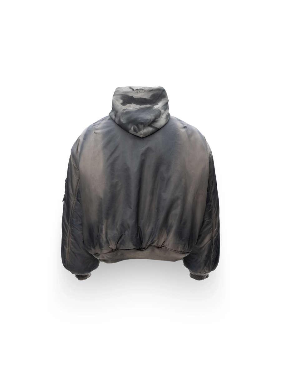 Бомбер с капюшоном ABC, цвет: серый, 00-293 купить онлайн