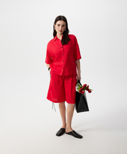 Блузка с коротким рукавом GLVR, цвет: красный, 126G25GAC2213 купить онлайн