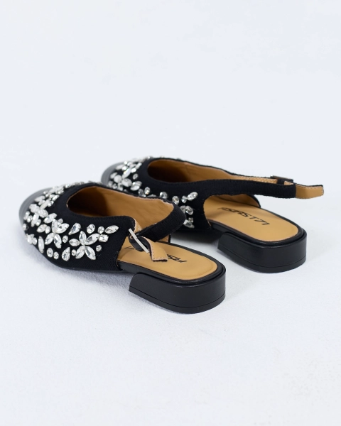 Туфли слингбэк Камни ASIA ST 71, цвет: Черный, Ast71.Slingback-black купить онлайн
