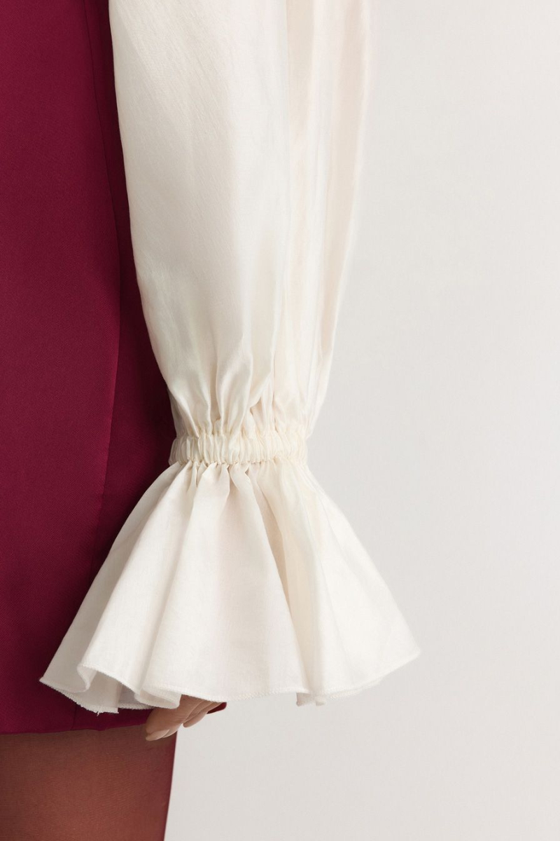 Блуза с воланами TOPTOP, цвет: белый, TTS.020.17360.100 купить онлайн