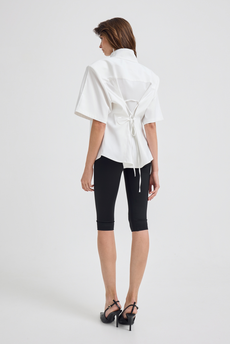 Рубашка с воротником стойкой Shtripling, цвет: белый, SHRUB005WHT купить онлайн