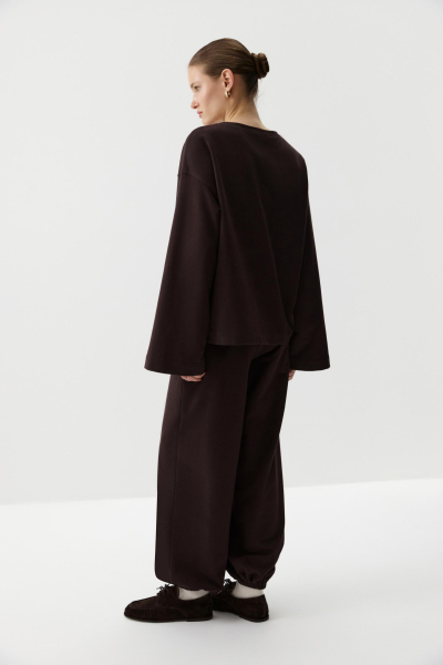 Лонгслив с широкими рукавами Charmstore, цвет: коричневый, 205-52158-551 купить онлайн