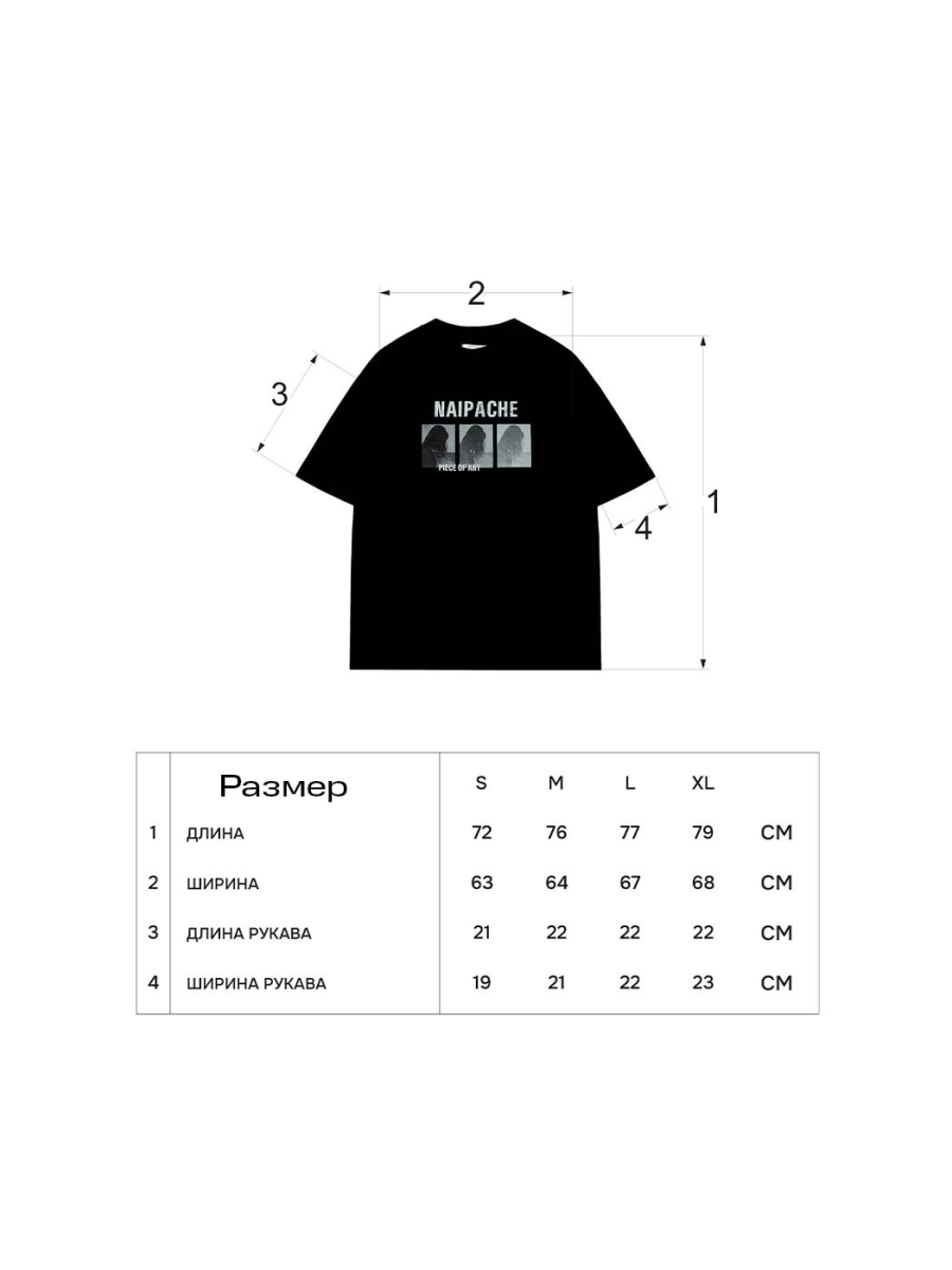 Футболка Винтаж с принтом NAIPACHE, цвет: бежевый, 2511061050 купить онлайн