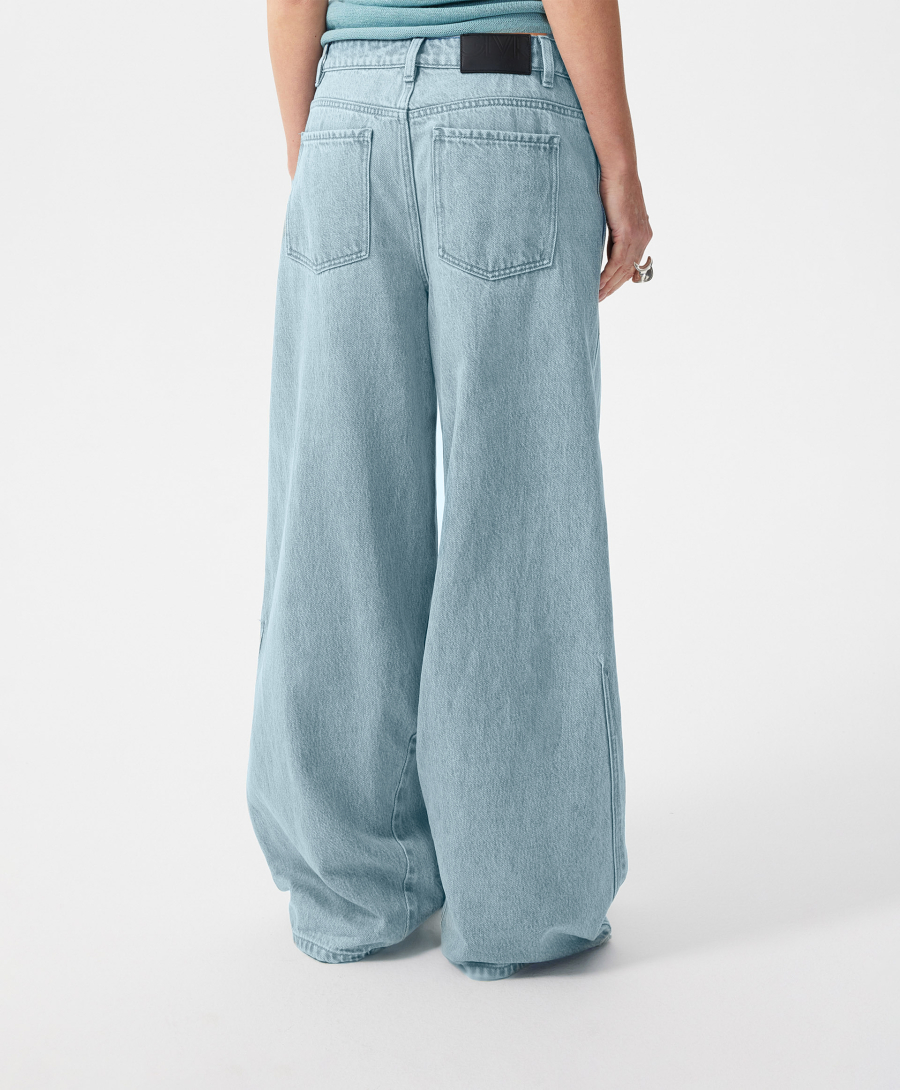 Джинсы-багги средней посадки GLVR, цвет: голубой, 126G26GAC6318 купить онлайн