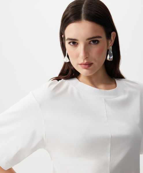 Футболка приталенного силуэта GLVR, цвет: белый, 126G21GAC1217 купить онлайн