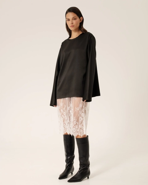 Юбка из кружева Anmuse, цвет: белый, SKT24W123-WHT купить онлайн