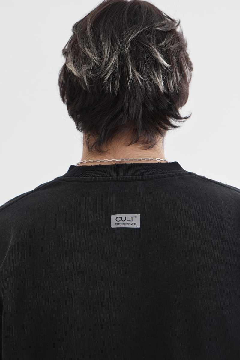 Лонгслив «Камень» CULTBASE, цвет: Черный,  купить онлайн