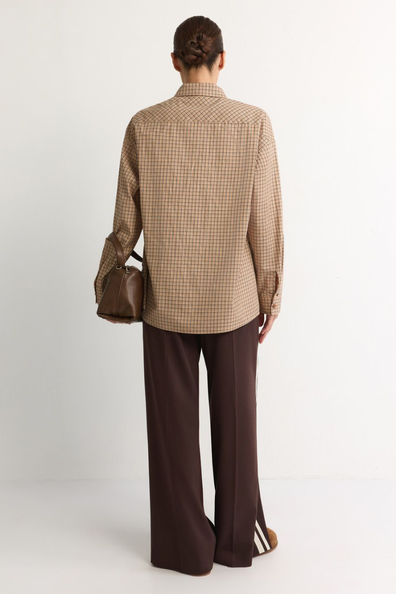 Рубашка прямого силуэта TOPTOP, цвет: бежевый, TT.021.18819.111 купить онлайн