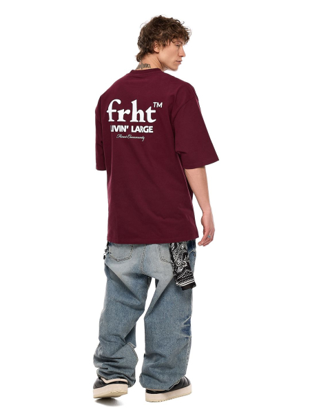 Футболка с принтом FRHT, цвет: рубин, TSLVNLRB купить онлайн