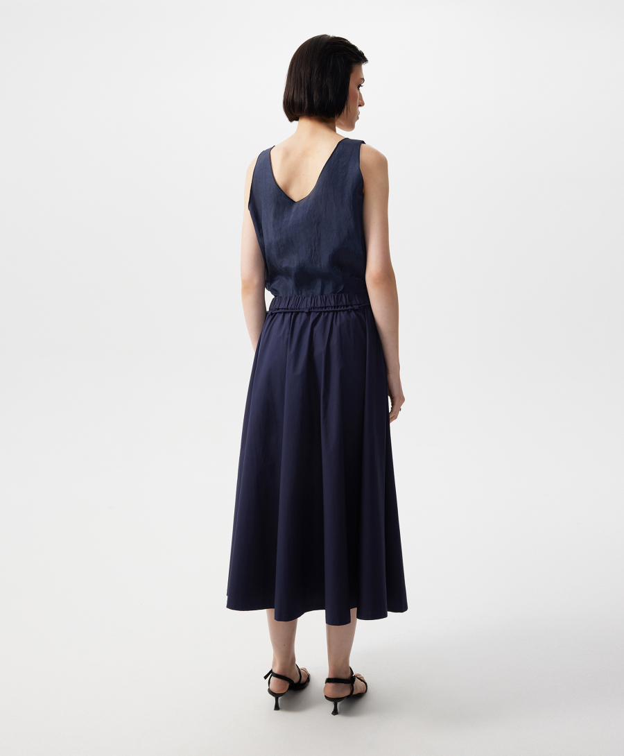 Юбка миди с поясом на резинке GLVR, цвет: Черный, 126G23GAC6107 купить онлайн