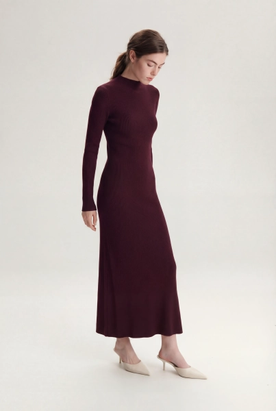 Платье трикотажное SAGAS, цвет: Бордовый, 260111 купить онлайн
