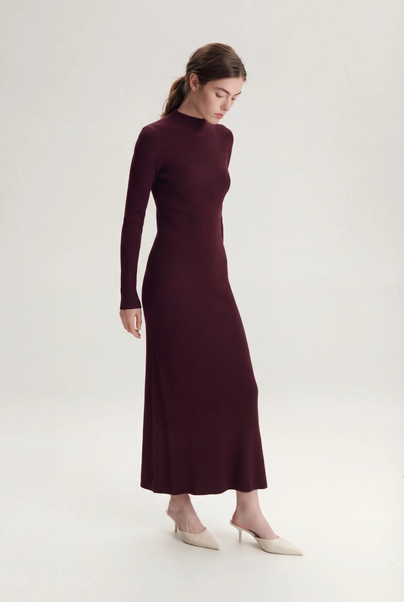 Платье трикотажное SAGAS, цвет: Бордовый, 260111 купить онлайн