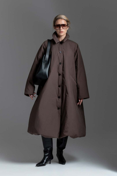 Тренч утепленный макси длины