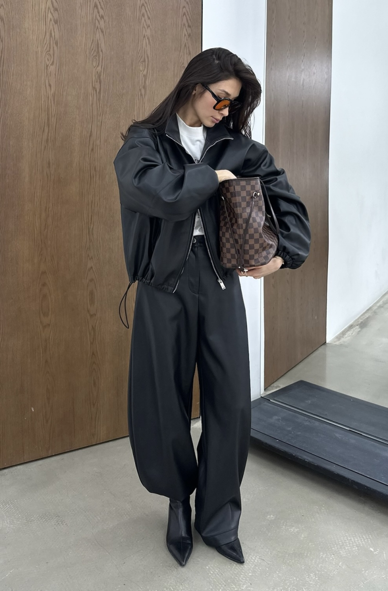 Куртка из экокожи (черная) Label .B, цвет: Черный, Jc.01.4.41BLC купить онлайн