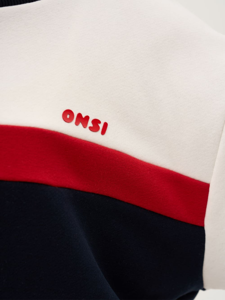 Свитшот с цветными вставками ONSI, цвет: белый,  купить онлайн