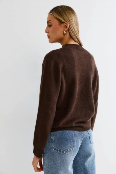 Джемпер из альпаки и кашемира Erist store, цвет: коричневый, НФ-00003138 купить онлайн