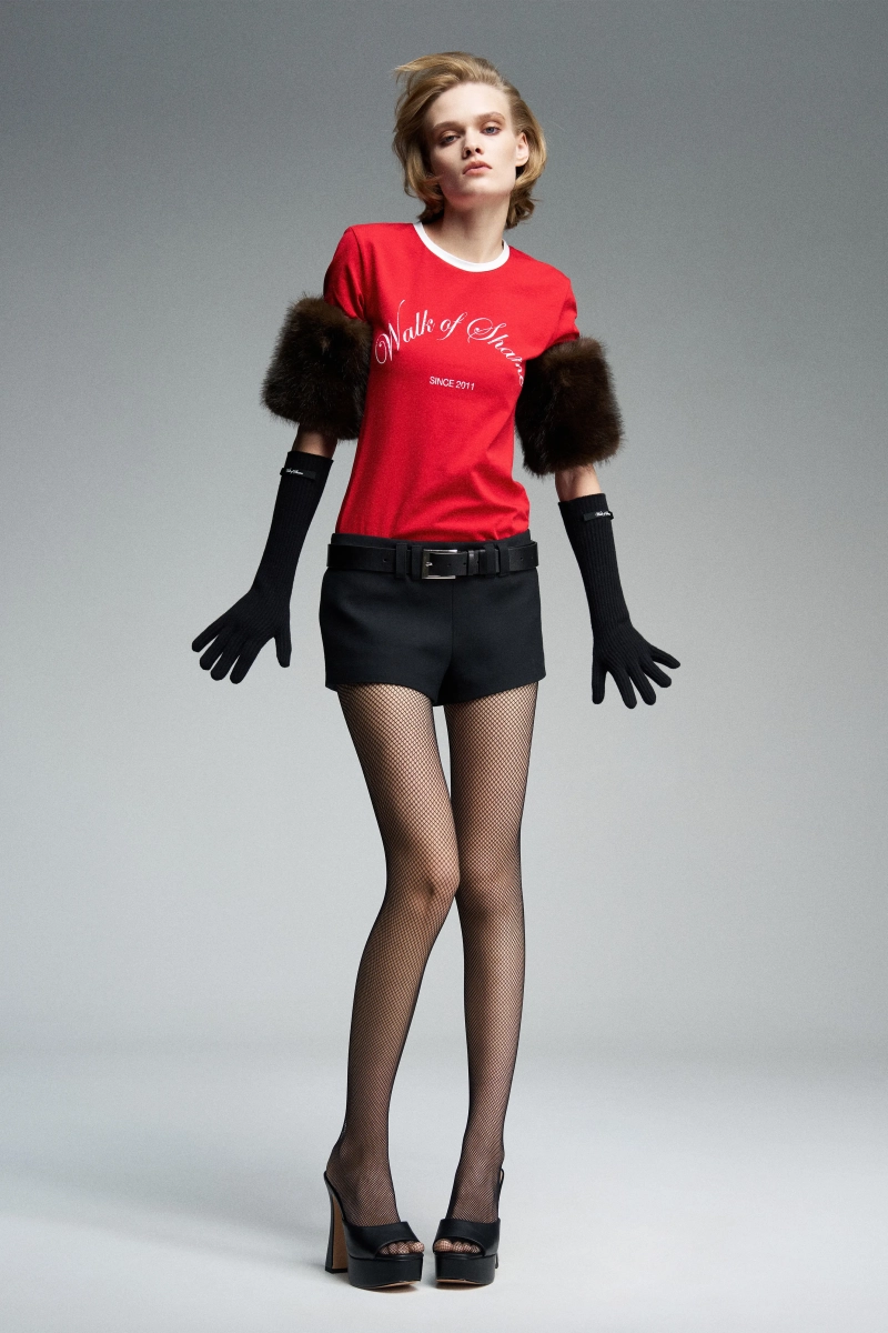 Футболка с принтом WALK OF SHAME, цвет: красный, TSH014/FW2526 купить онлайн